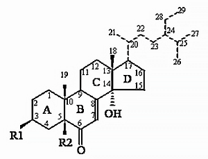Экдистероиды - химическая структура